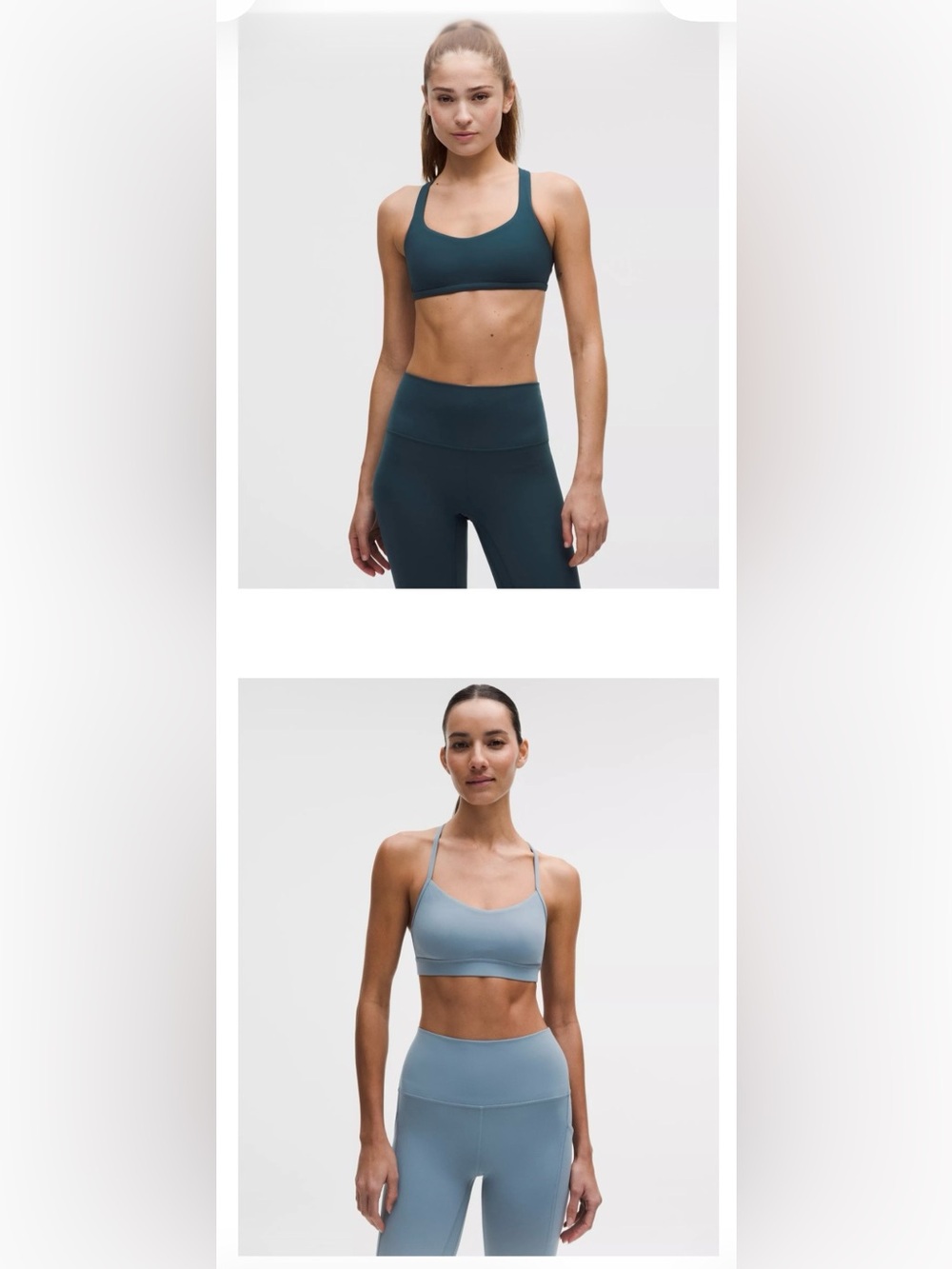 2 size 8 lululemon bras - Free To Be Bra & Flow Y Nulu (in first photo colors)